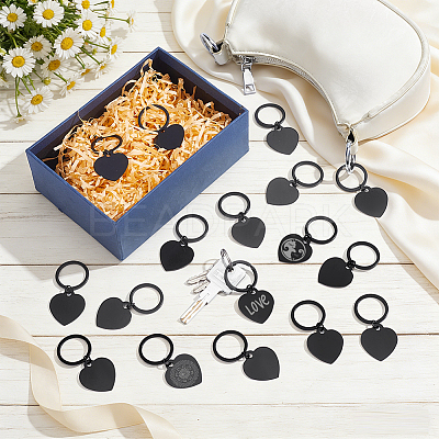 40Pcs Heart Aluminum Pendants KEYC-NB00037-1