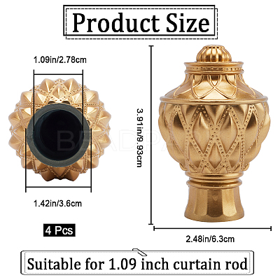 Plastic Curtain Rod Heads FIND-WH0021-33A-1