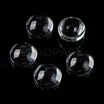 Transparent Glass Cabochons X-GGLA-R026-6mm-1