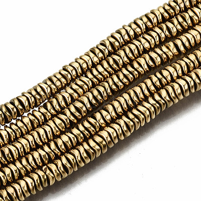 Electroplate Non-magnetic Synthetic Hematite Beads Strands X-G-T114-55G-1