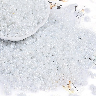 Opaque Colours Luster Glass Seed Beads SEED-K010-04D-1