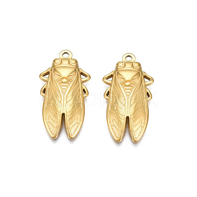 Ion Plating(IP) 201 Stainless Steel Pendants STAS-S119-165G-1