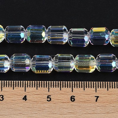 Electroplate Glass Beads Strands X-GLAA-G112-07H-1