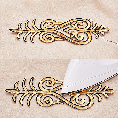 12Pcs 6 Styles Polyester Computerized Embroidery Iron on/Sew on Patches PATC-NB0001-18-1