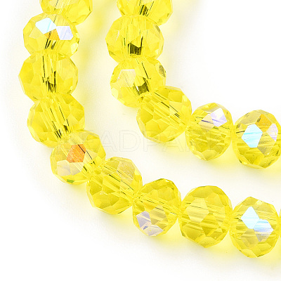 Electroplate Glass Beads Strands EGLA-A034-T4mm-L28-1