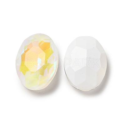 Mocha Fluorescent Style Glass Rhinestone Cabochons GGLA-M005-01B-001MK-1