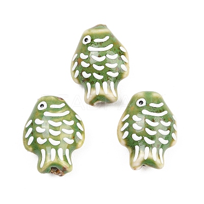 Handmade Porcelain Beads PORC-K010-08-M-1