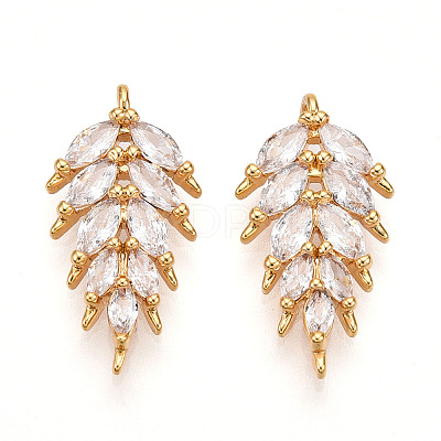 Brass Micro Pave Cubic Zirconia Pendants X1-KK-N261-95B-G-1