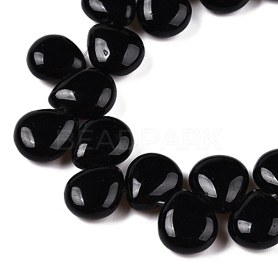 Natural Black Stone Beads Strands G-T138-129-1