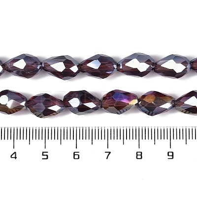 Transparent Electroplate Glass Beads Strands EGLA-N013-T10mm-B03-1