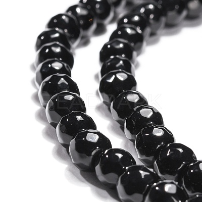 Black Stone Beads Strands G-I087-6mm-1