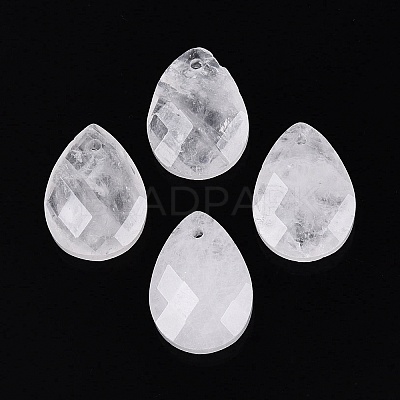 Natural Quartz Crystal Pendants G-N362-13G-1