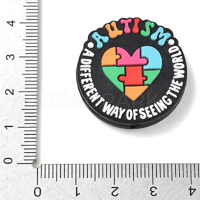 Autism Theme Silicone Beads SL-CBAF318-D03-1