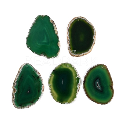 Dyed & Heated Natural Agate Slice Big Pendants GG-CBAAF67-02F-1