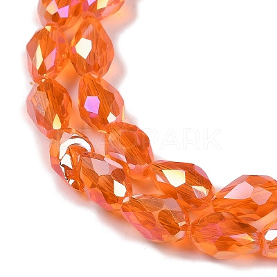 Transparent Electroplate Glass Beads Strands EGLA-N013-T4mm-B09-1