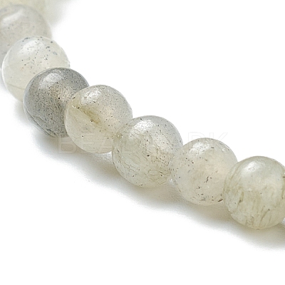 Natural Labradorite Beaded Stretch Bracelets BJEW-A117-A-42-1