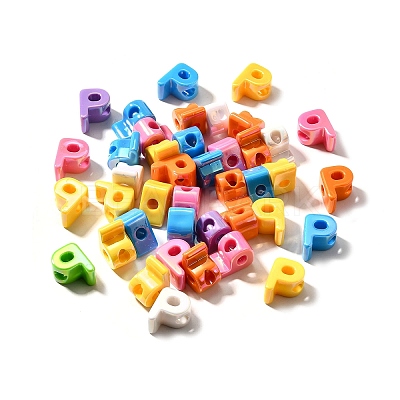 UV Plating Opaque Acrylic European Beads SACR-Z007-01P-1