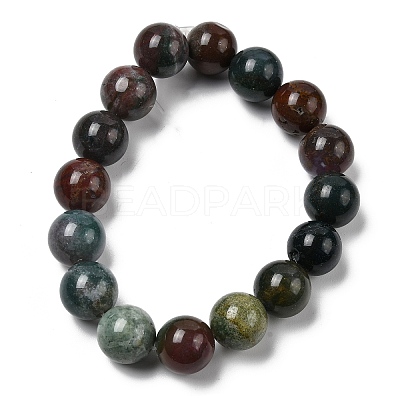 Natural Indian Agate Beads Strands G-G515-12mm-05-1