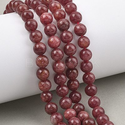 Natural Strawberry Quartz Beads Strands G-L595-C03-02-1