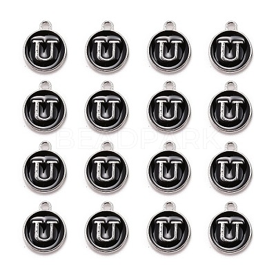 Platinum Plated Alloy Charms LS-ENAM-S118-02U-P-1