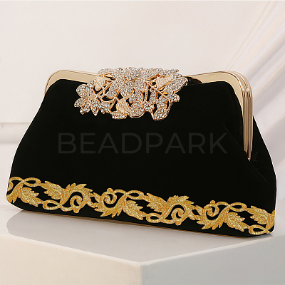 3.8M Ethnic Style Iron on/Sew on Embroidery Flower Polyester Lace Trim Ribbon OCOR-WH0070-121B-1