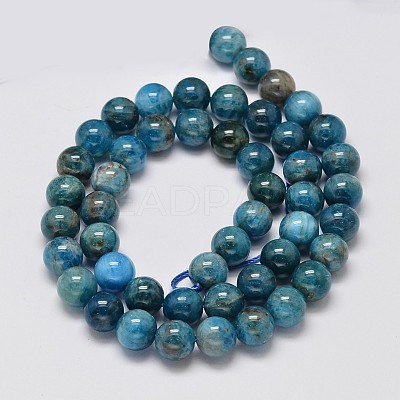 Natural Apatite Round Bead Strands G-M304-14-8mm-1