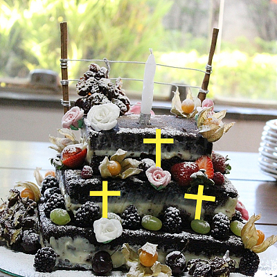 Acrylic Mirror Cake Toppers FIND-WH0152-206A-1