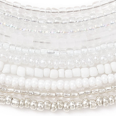3MM Gradient Color Glass Seed Beaded Choker Necklaces for Women NJEW-JN05878-1