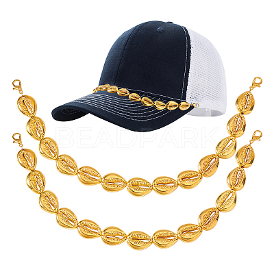 Shell CCB Plastic Hat Clips AJEW-GO00026-1