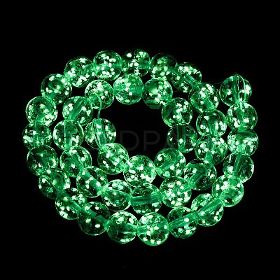 Luminous Handmade Glod Sand Lampwork Beads Strands LAMP-B028-03P-10mm-1