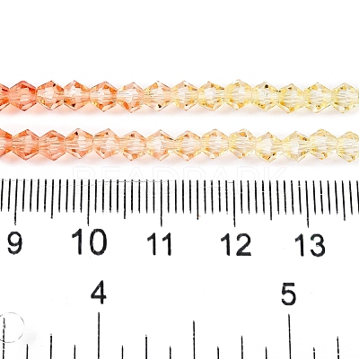 Gradient Color Baking Paint Glass Bead Strands DGLA-A039-T6mm-A013-1