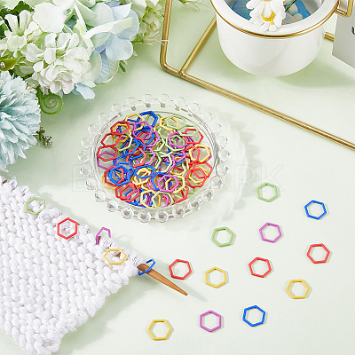 100Pcs 5 Colors Baking Paint Iron Knittings Tool DIY-SC0030-19-1