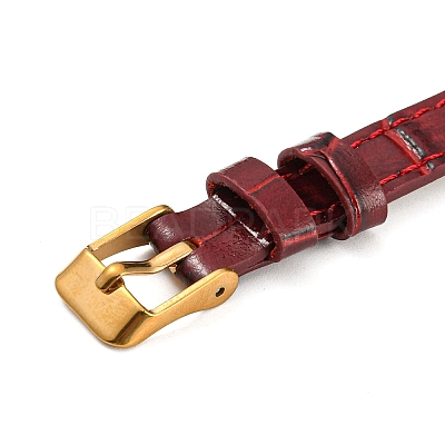 Leather Textured Bracelet Straps Slide Wristbands for Slide Charms AJEW-K232-01G-1