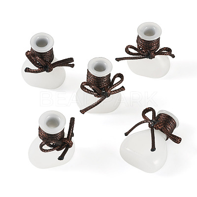5Pcs Miniature Glass Vase Bottles with Polyester Cord AJEW-TAC00059-1