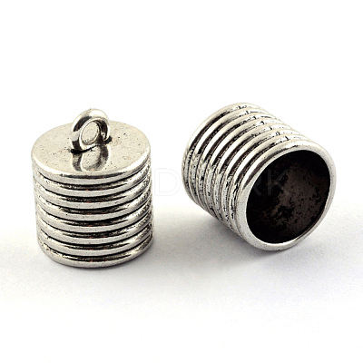 Tibetan Style Alloy Cord Ends TIBEP-S300-26AS-NR-1
