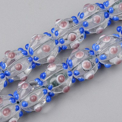 Handmade Lampwork Beads Strands LAMP-N021-007B-1