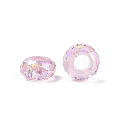 Transparent Glass European Beads GPDL-N005-D14mm-A02-1