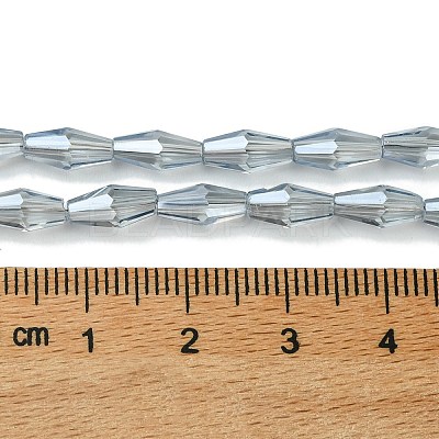 Transparent Electroplate Glass Beads Strands GLAA-K064-05A-PL03-1