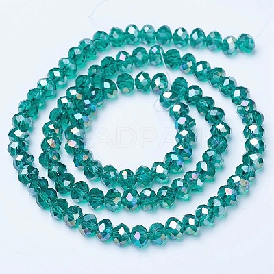 Electroplate Glass Beads Strands EGLA-A044-T1mm-B18-1