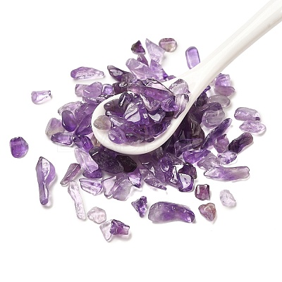 Natural Amethyst Chip Beads G-Q193-02A-1