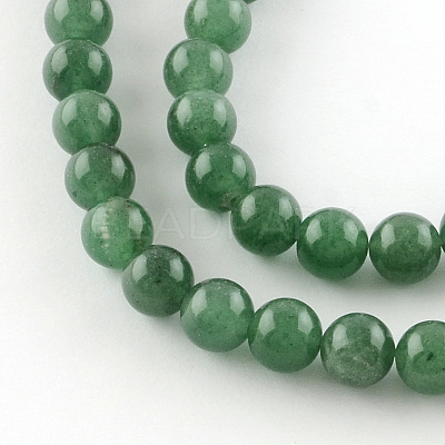 Round Natural Green Aventurine Beads Strands G-R331-8mm-01-1