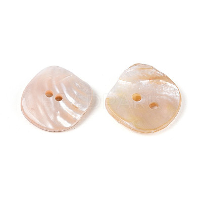 Natural Freshwater Shell Buttons BSHE-T014-25-1