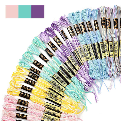 24 Skeins 6 Colors 6-Ply Polyester Embroidery Floss OCOR-FS0001-04-1