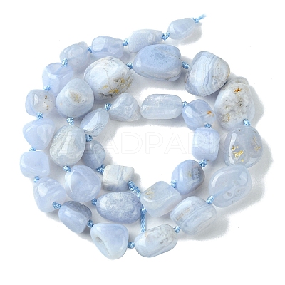 Natural Blue Lace Agate Beads Strands G-G117-B07-02-1