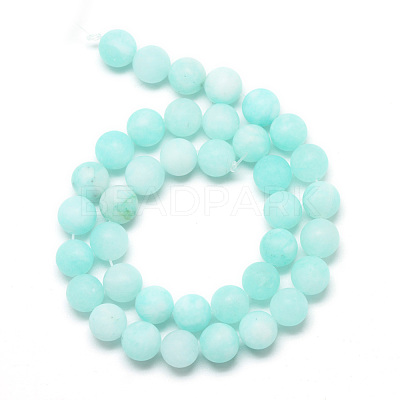 Natural White Jade Bead Strands X-G-R297-10mm-56-1