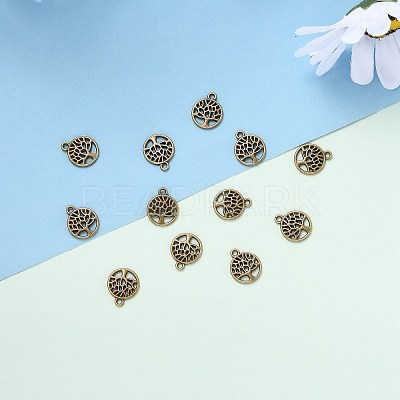 Tibetan Style Alloy Pendants TIBEP-T009-25AB-NR-1