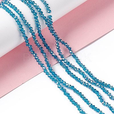 Electroplate Glass Beads Strands EGLA-R048-2mm-17-1