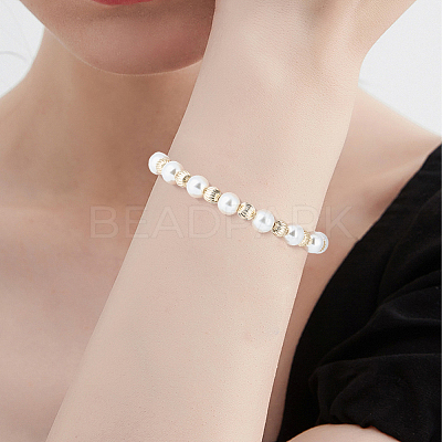 100Pcs  Brass Grooved Beads KK-BBC0028-39-1