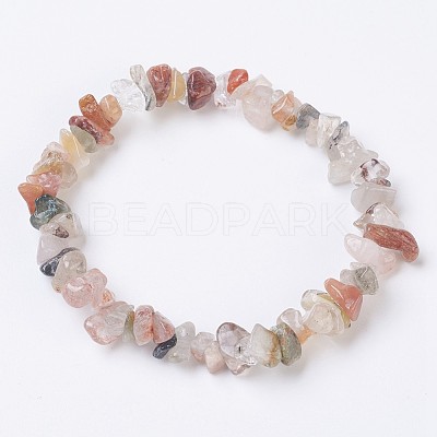 Natural Rutilated Quartz Stretch Bracelets X-BJEW-JB03681-05-1