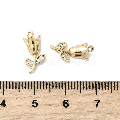 Brass Micro Pave Cubic Zirconia Pendants X-KK-A275-04B-G-1
